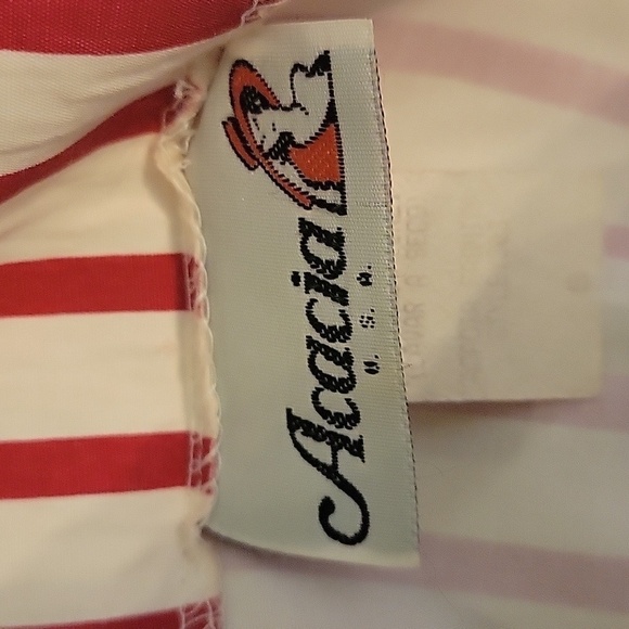 VTG ACACIA Candy Stripe Double Breasted Sleeveless Doll Top - Picture 10 of 12